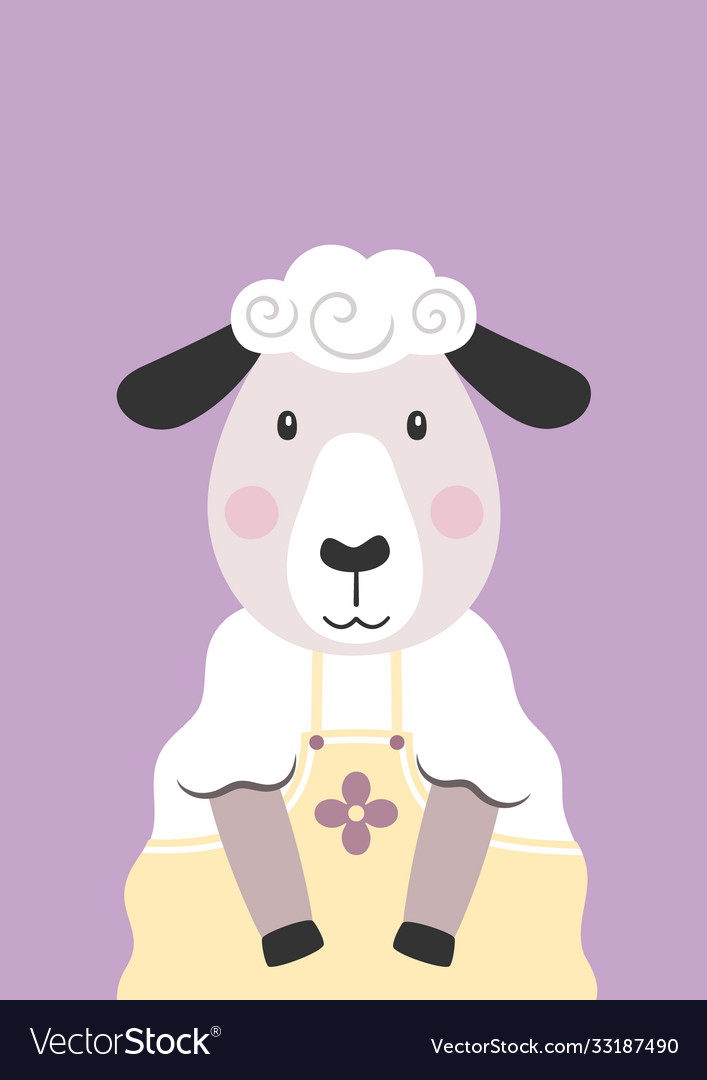 Premium Vector  Cute sheep character. prints on t-shirts