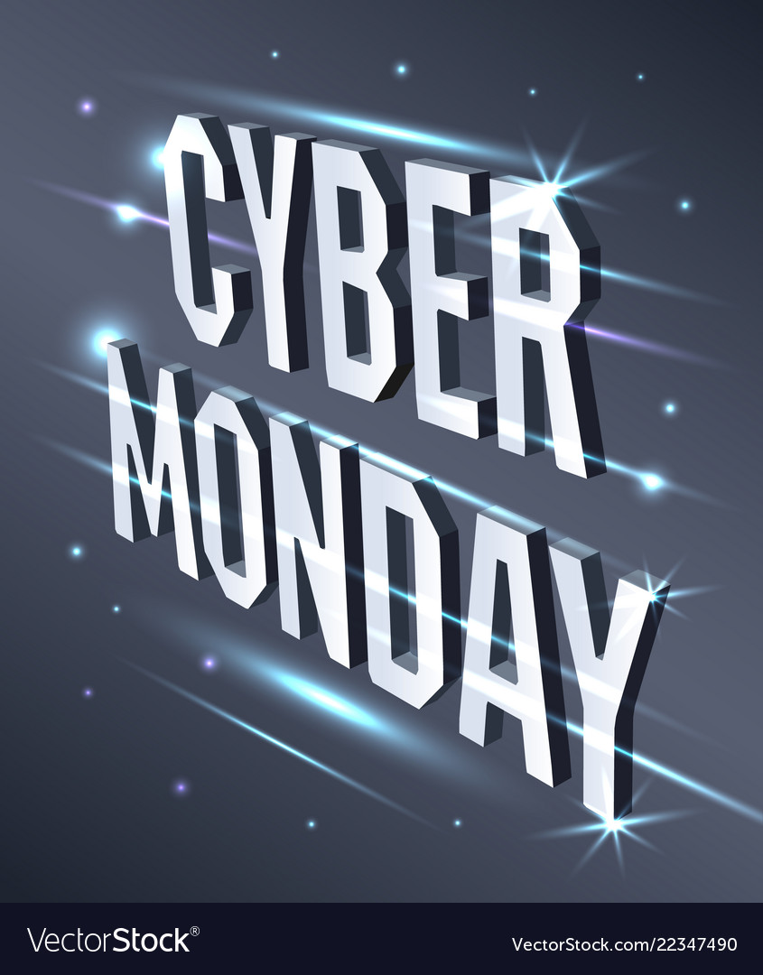 Cyber monday web banner data visualization vector image Cyber monday web banner data visualization