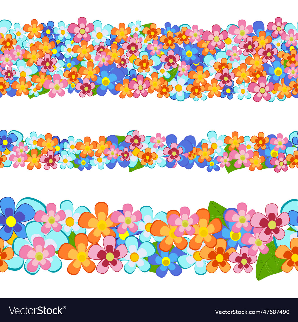 Floral Seamless Borders - Tiny Flowers