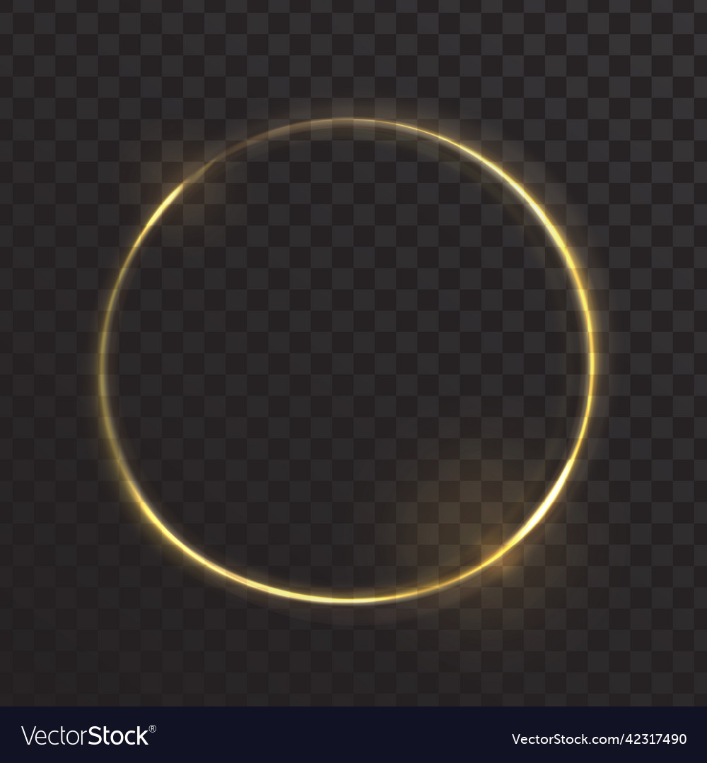 Golden round light effect with transparency
