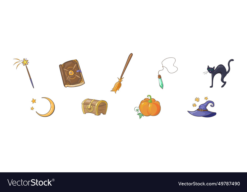 Magic object and element with broom cat wand