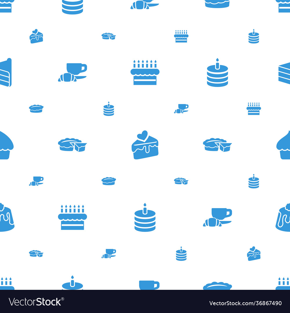 Pastry icons pattern seamless white background