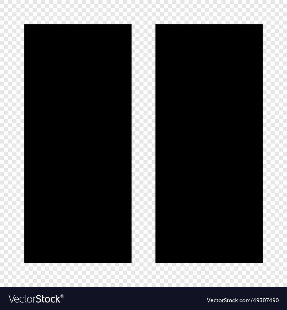 Pause icon suitable for website ui design vector image Pause icon suitable for website ui design