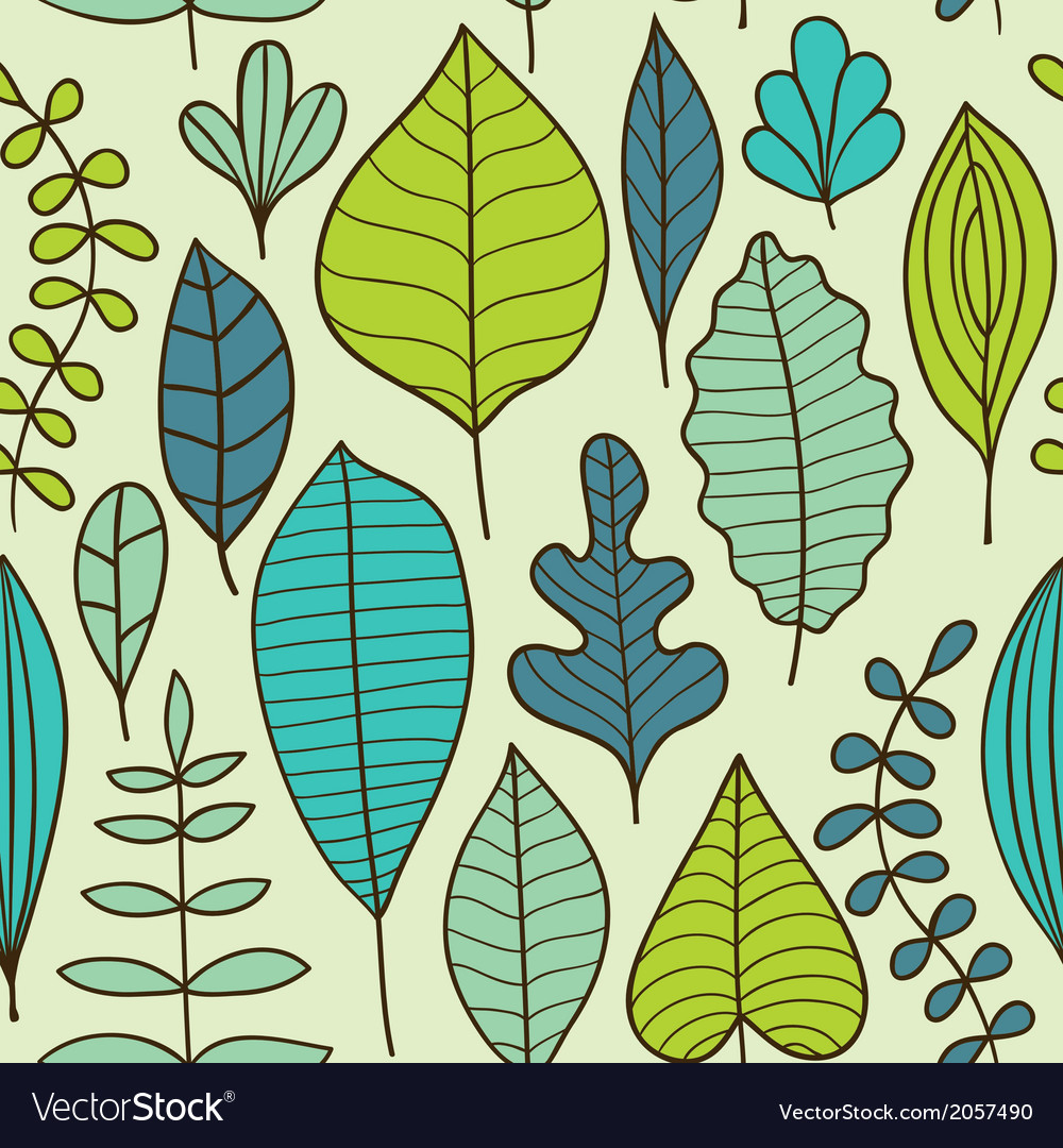 Seamless pattern with leaf abstract texture