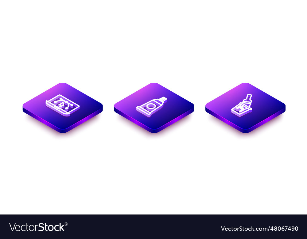 Set isometric line computer with design program vector image Set isometric line computer with design program