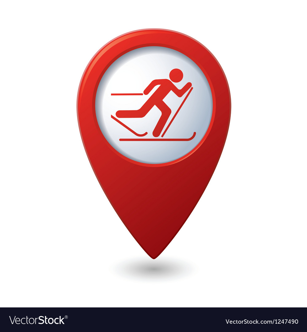 Ski Pointer with Track Icon