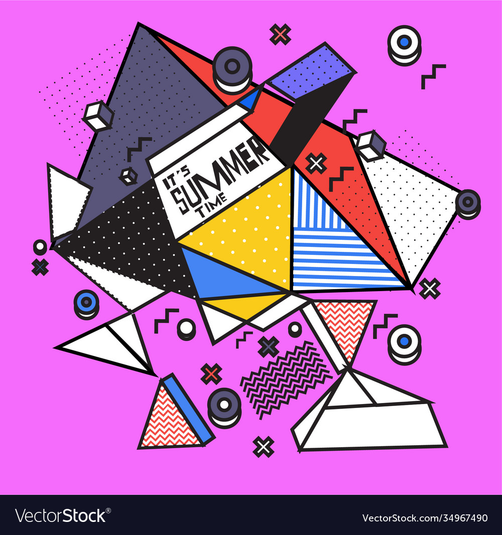 Triangle geometric forms for summer design event