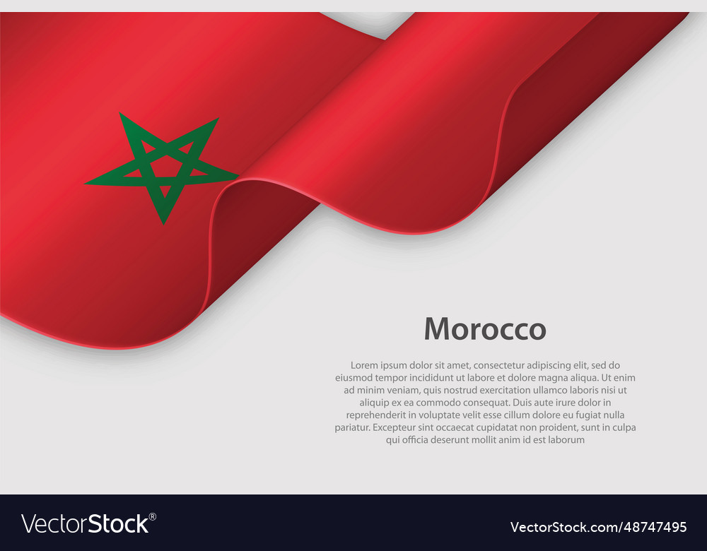 3D-Band mit nationaler Flagge Morocco isoliert