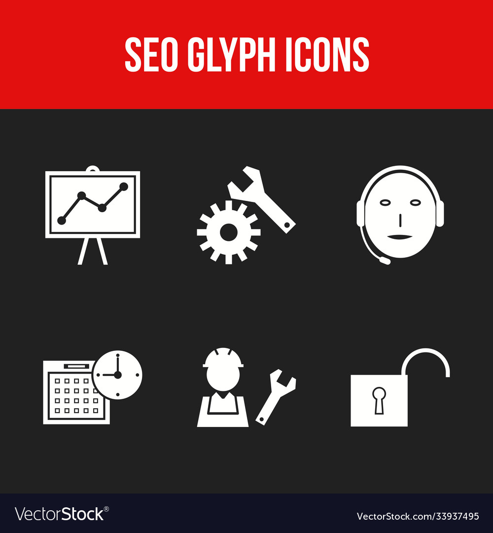 6 unique icons in one set