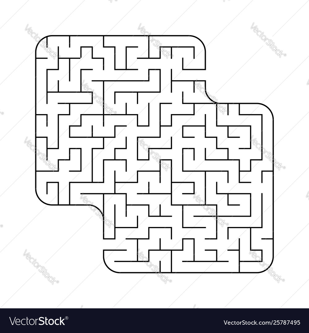 Abstract square maze game for kids puzzle Vector Image