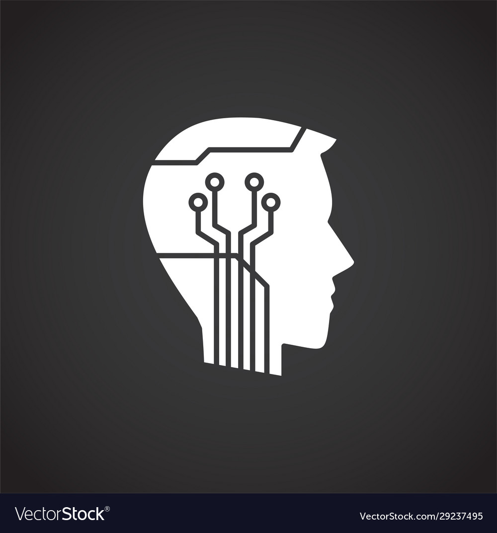 Ai related icon on background for graphic and web