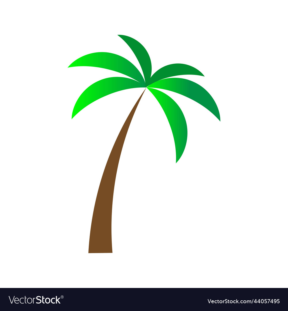 Coconut palm tree icon simple style image vector image Coconut palm tree icon simple style image
