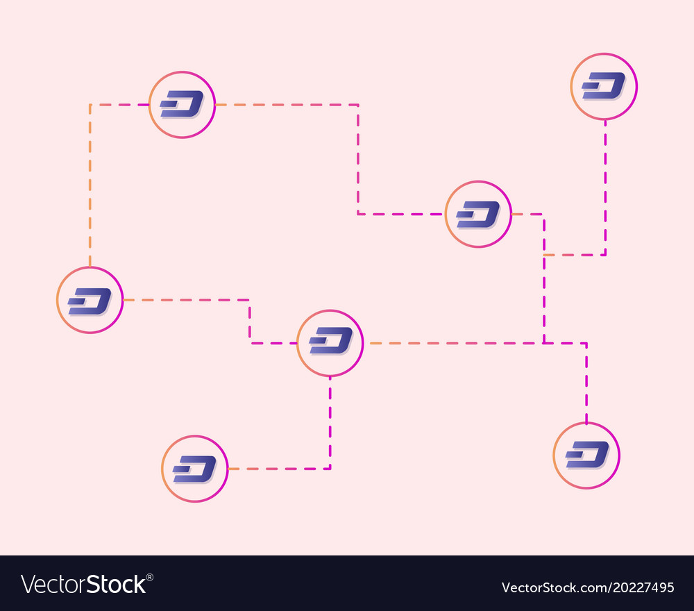 Dash blockchain technology style background