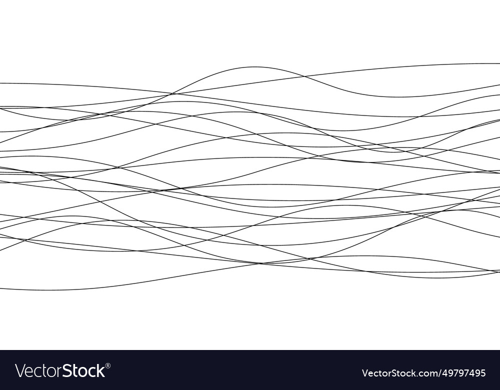Hand drawn lines abstract pattern wave simple Vector Image Hand drawn lines abstract pattern wave simple