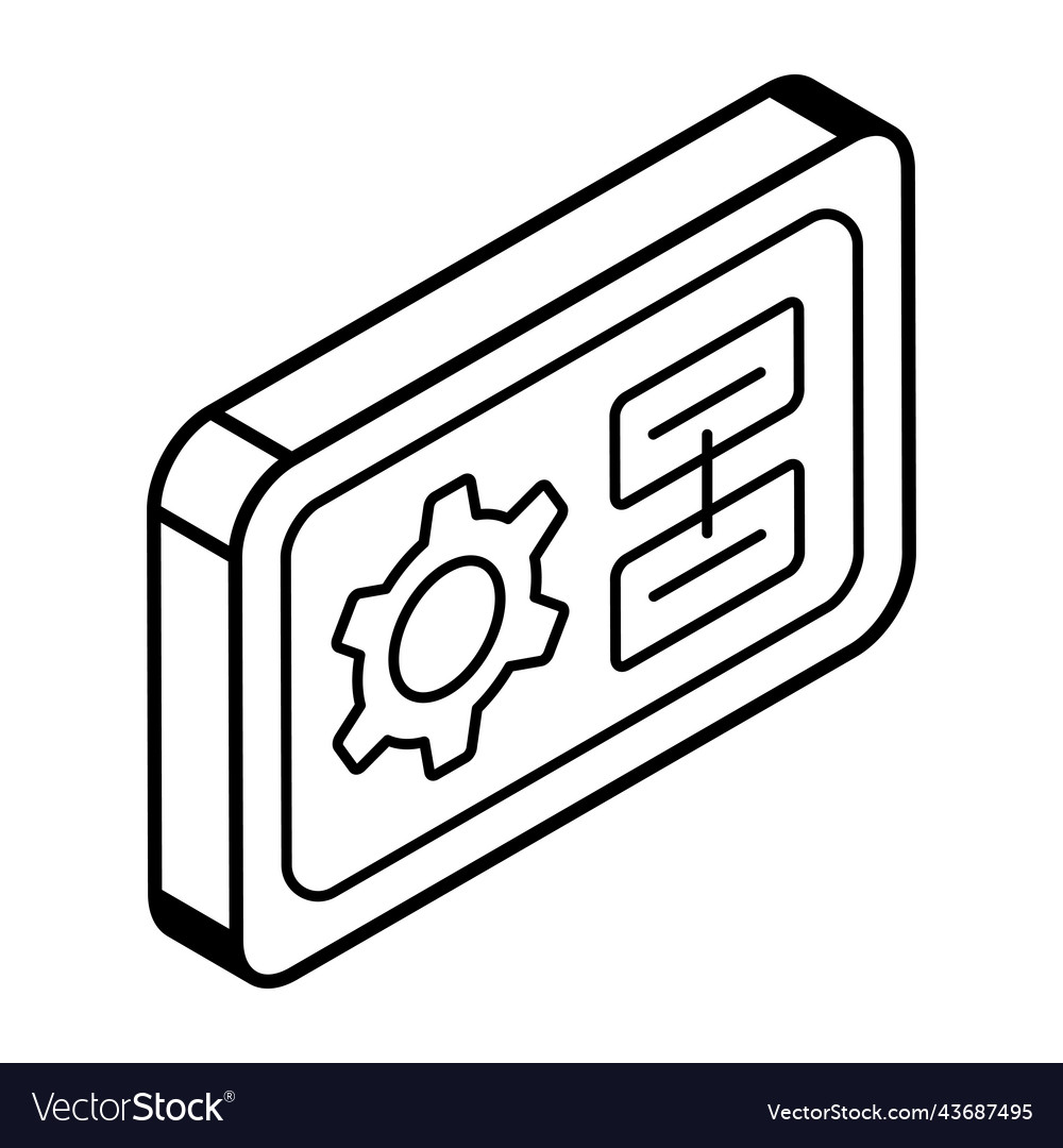 Isometric Workflow Process Icon