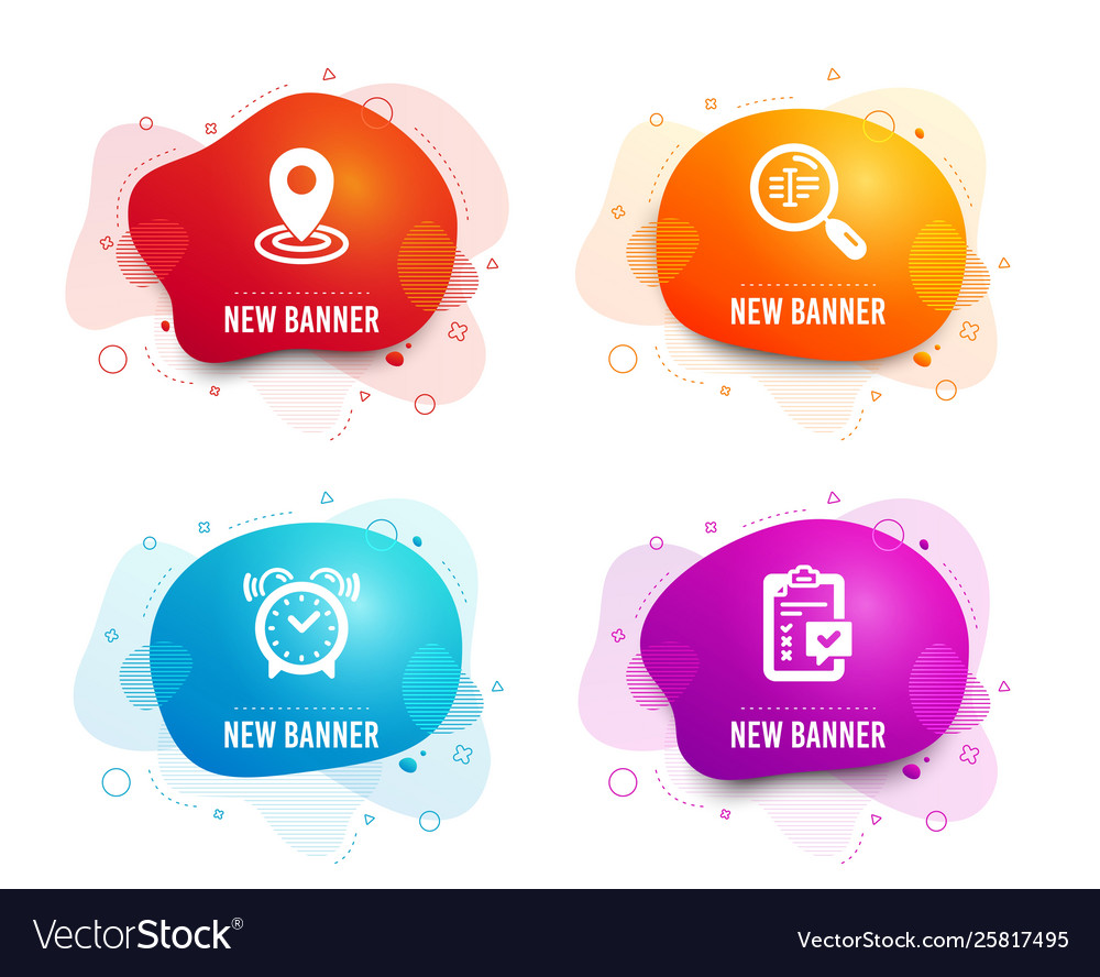 Location search text and alarm clock icons Vector Image Location search text and alarm clock icons