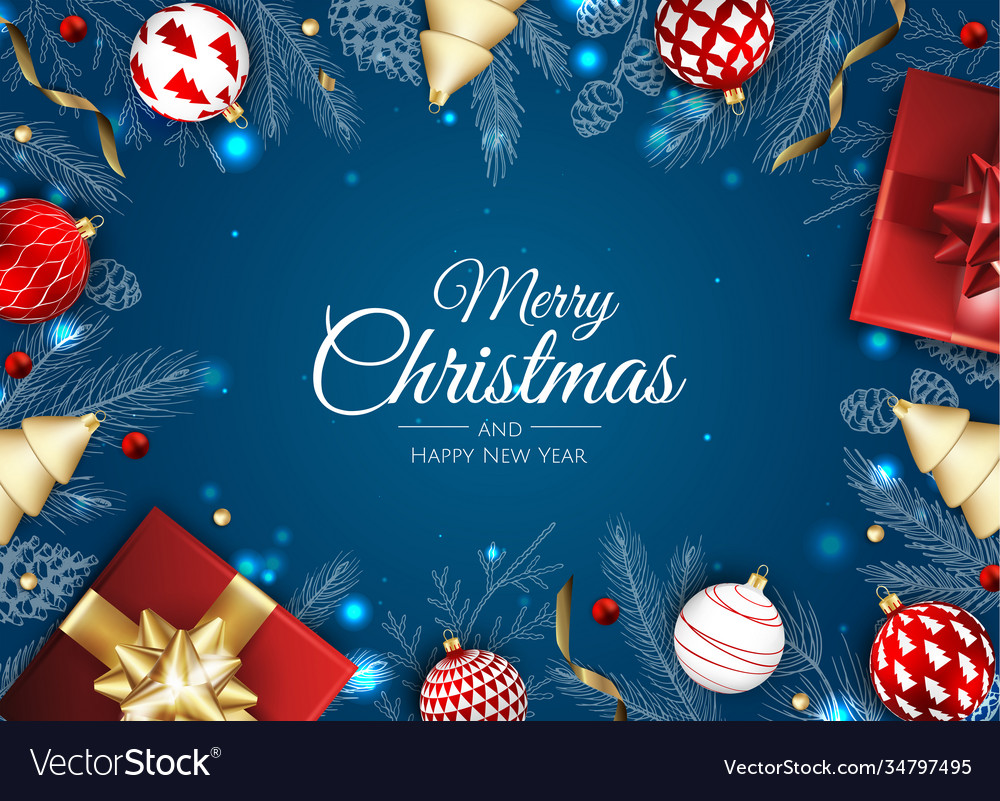 Merry christmas and happy new year holiday xmas