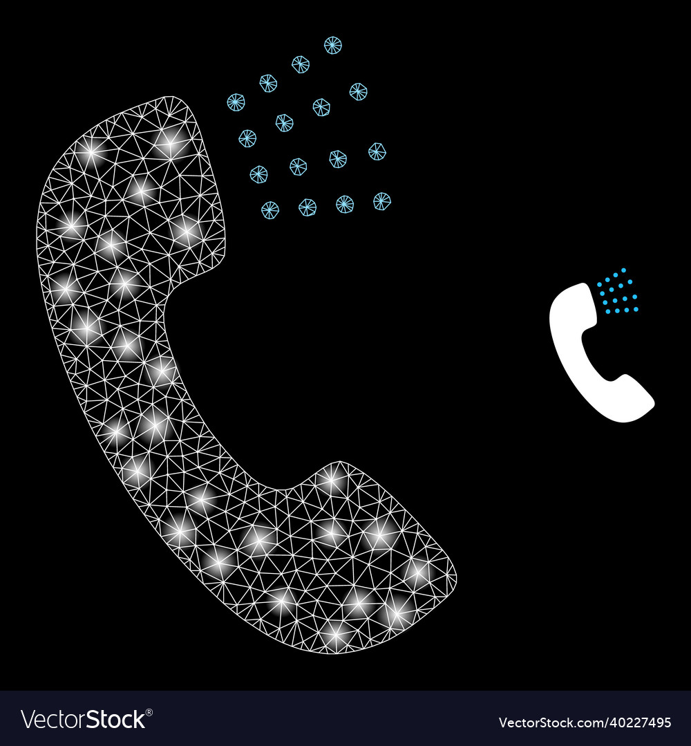 Mesh net phone sound with majestic vector image Mesh net phone sound with majestic
