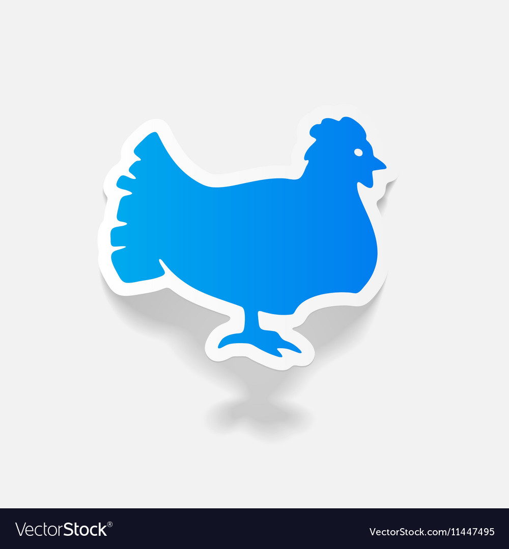 Realistic design element chicken
