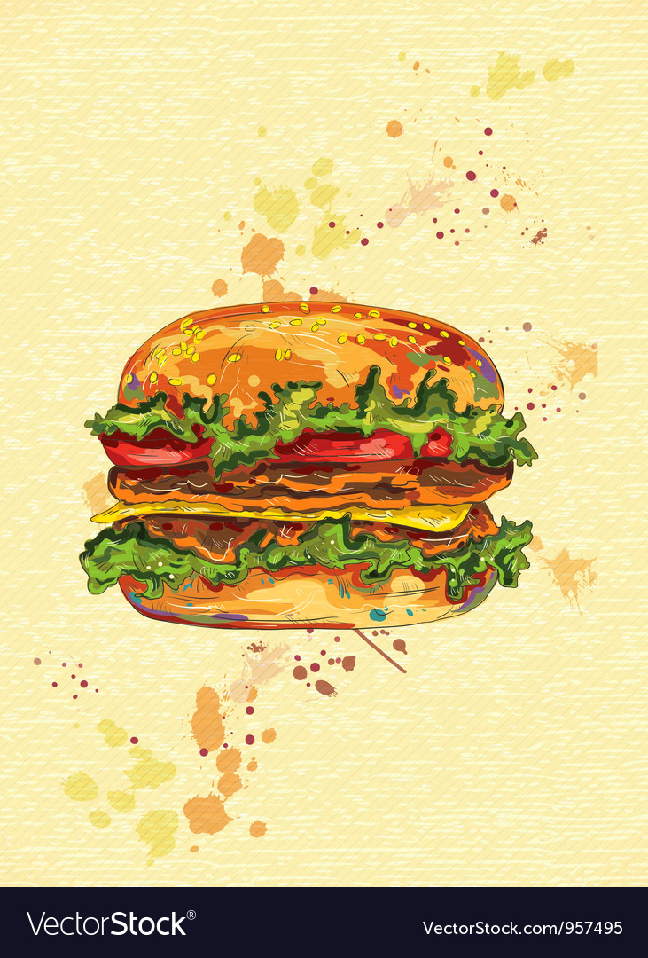 Retro Hamburger Background
