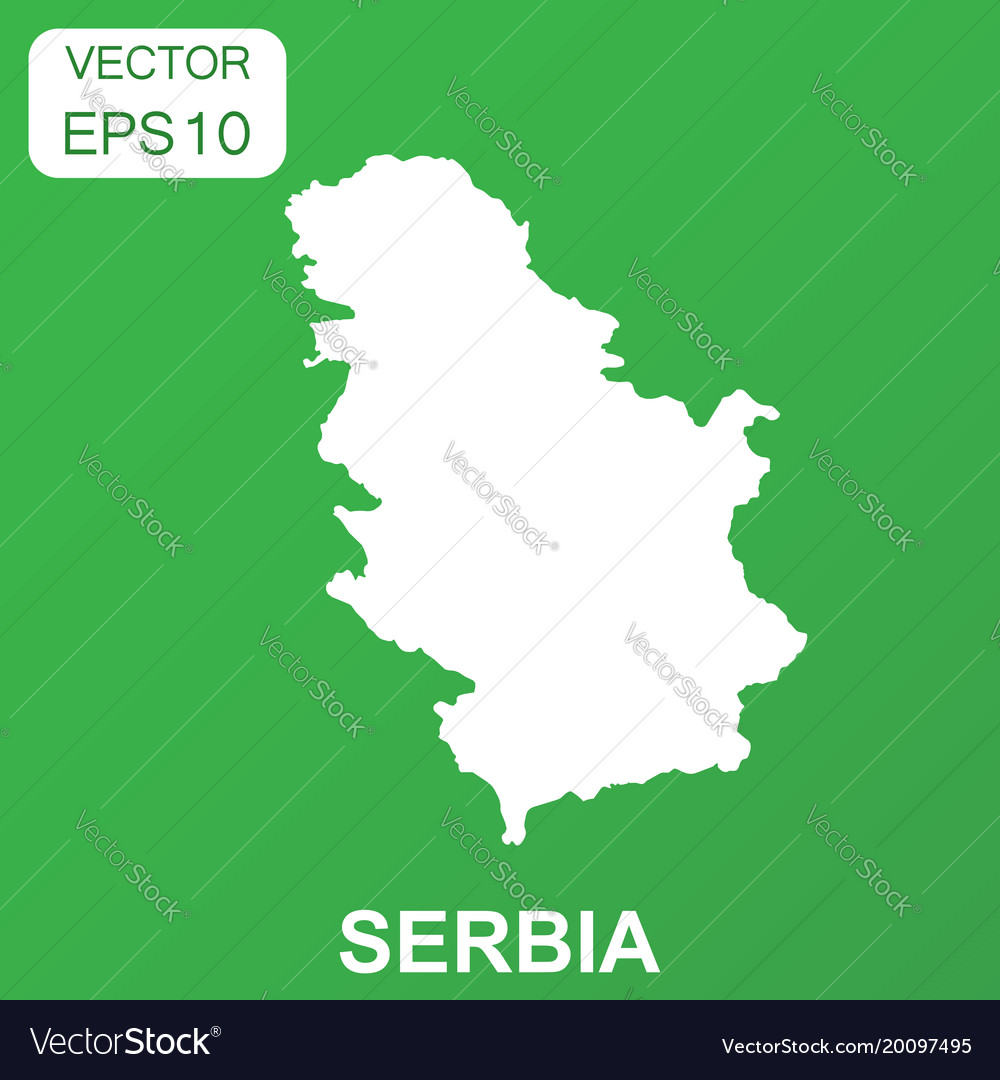 Serbia map icon business concept pictograph