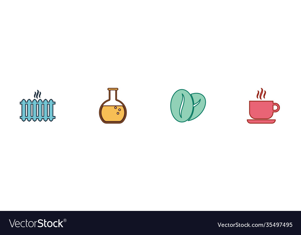 Set Heizstrahler Testrohr und Flaschenkaffee