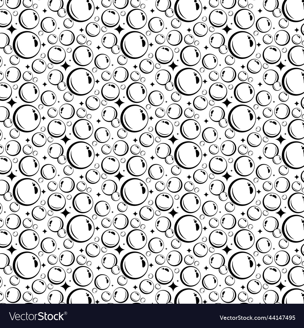 Soap bubbles seamless pattern background Vector Image Soap bubbles seamless pattern background