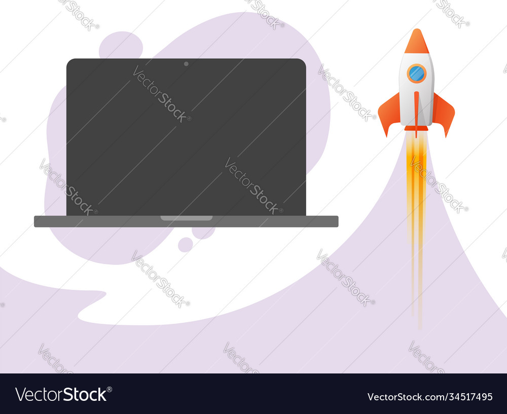 Software development boost launch online Vector Image Software development boost launch online