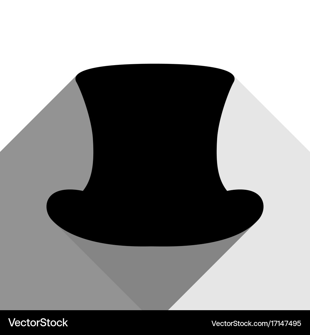 black flat top hat