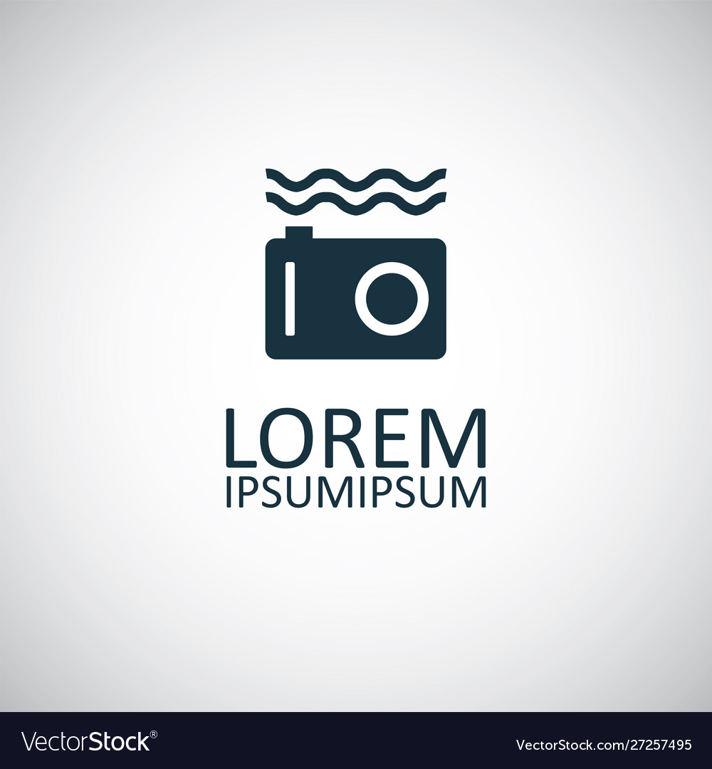 Underwater camera icon for web and ui on white