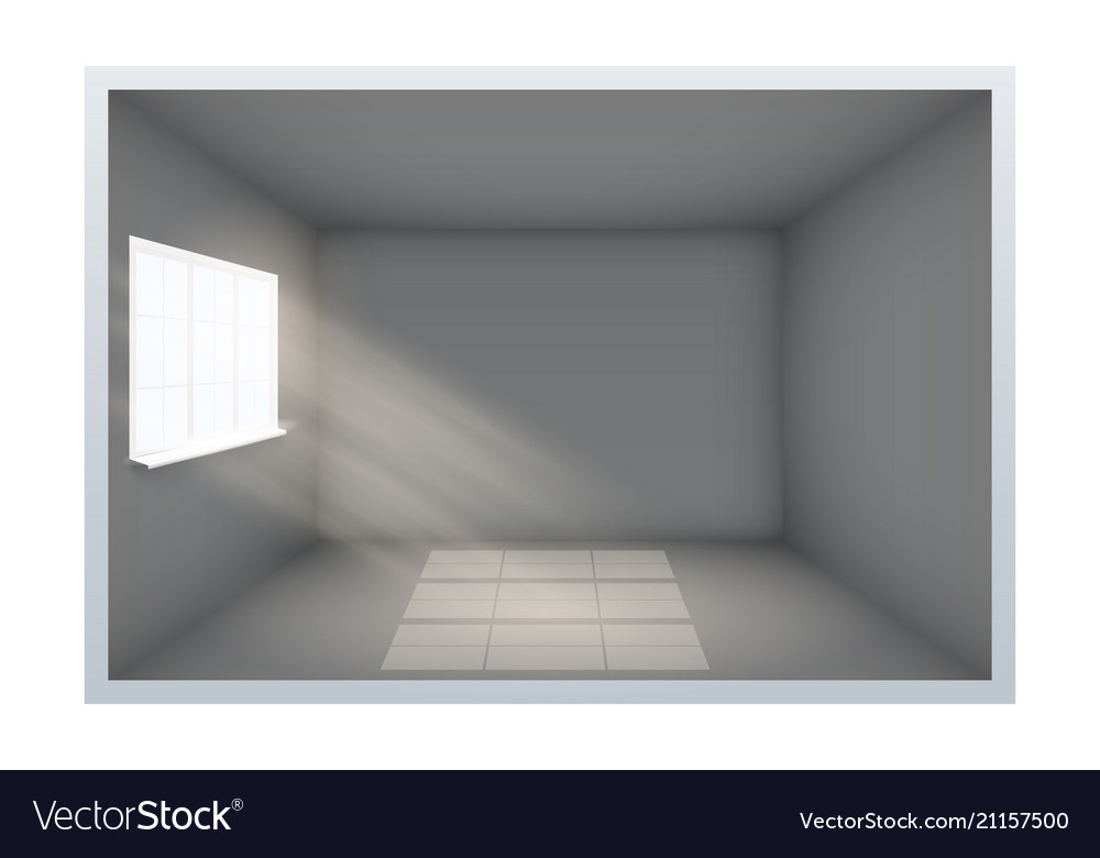 Empty Dark Room with Window
