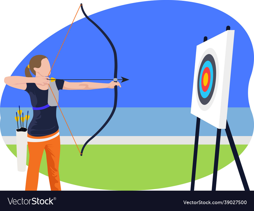 Female Archer in Competition