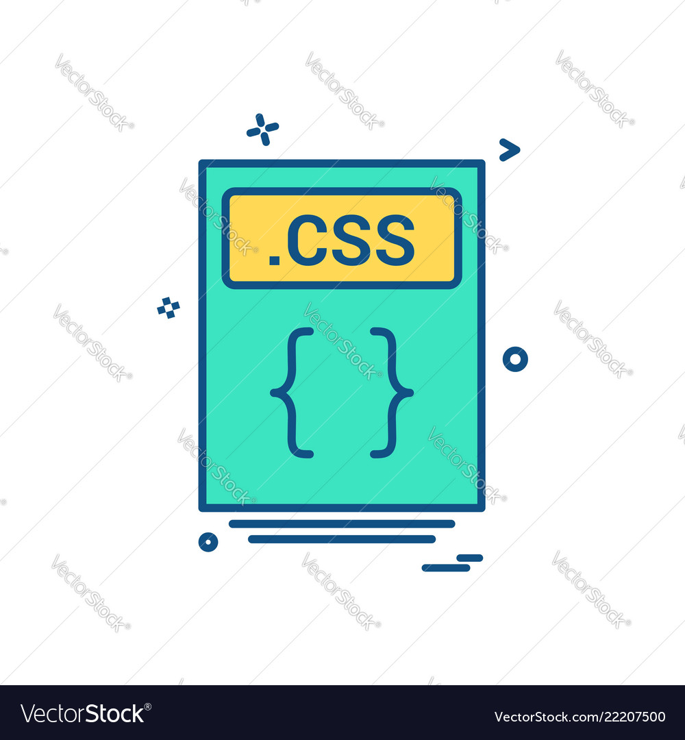 Dateidateien css icon design vector image Dateidateien css icon design