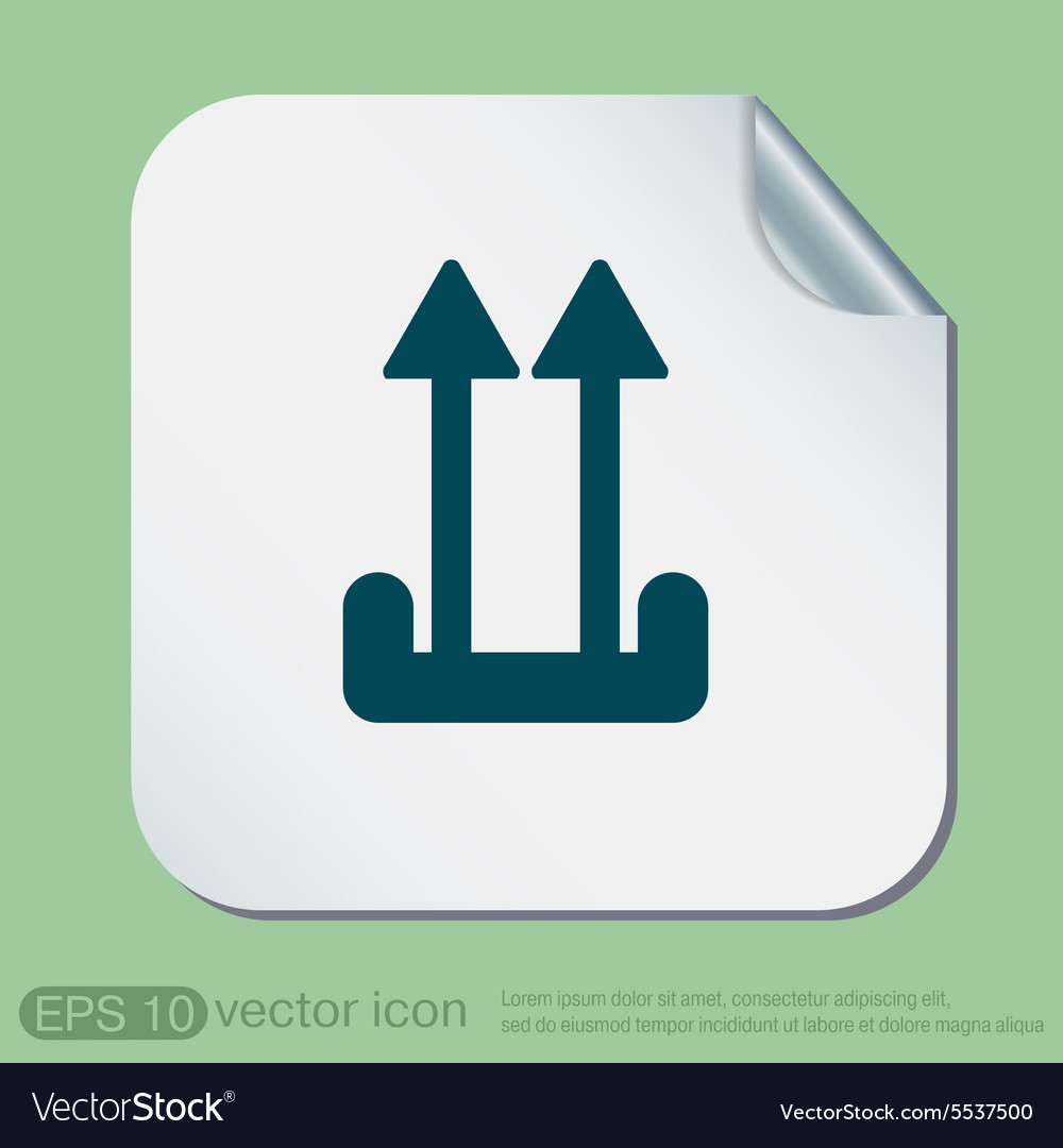 Fragile symbol arrow up logistic icon