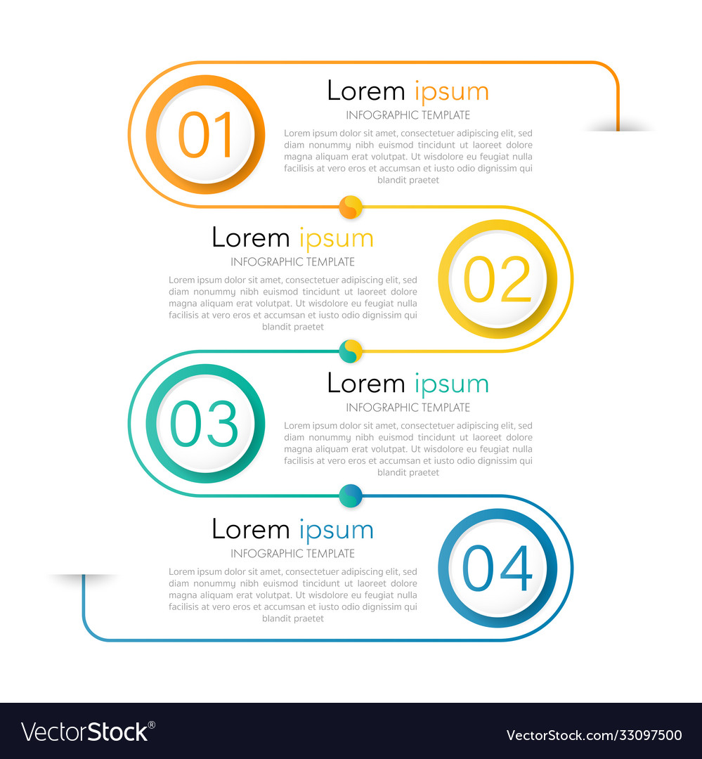 Infographic combination 4 option concepts Vector Image