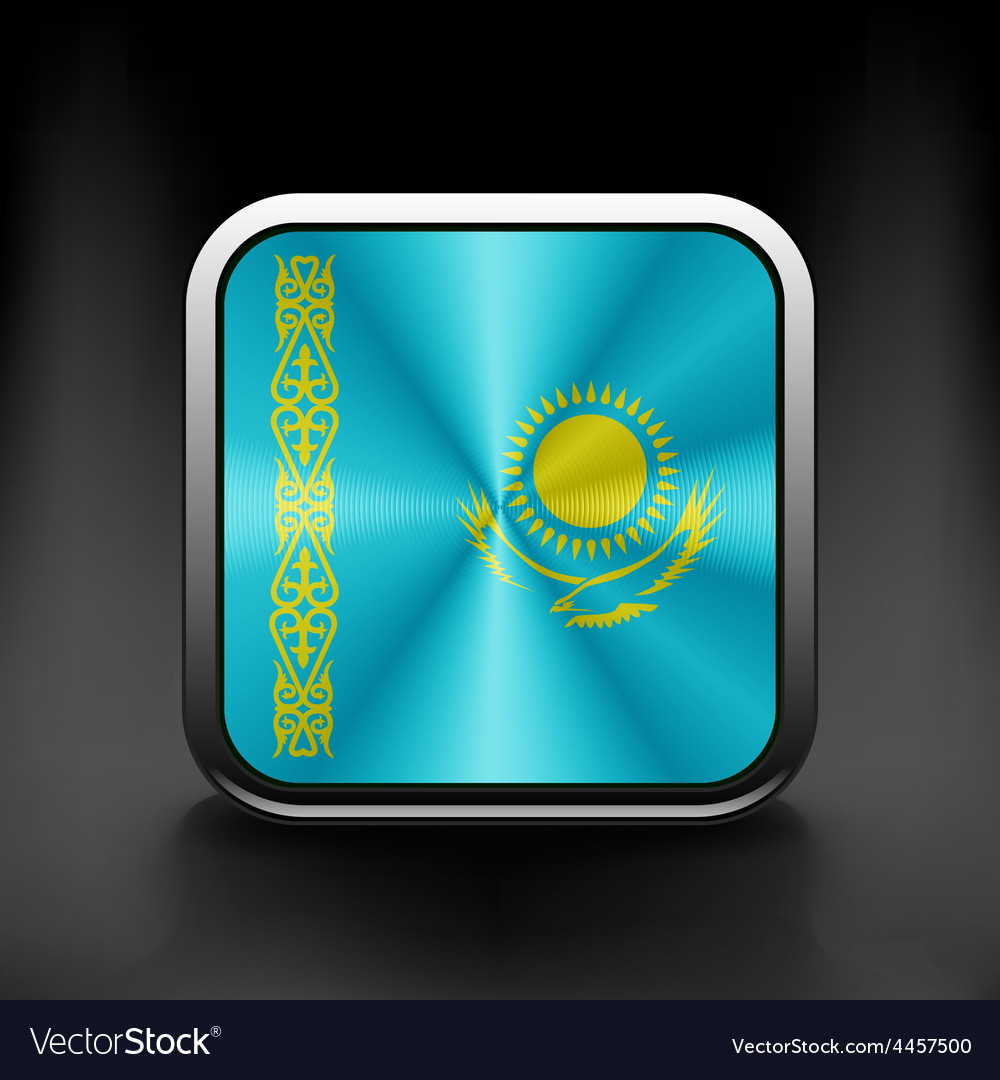 Kazakhstan icon flag national travel country Vector Image