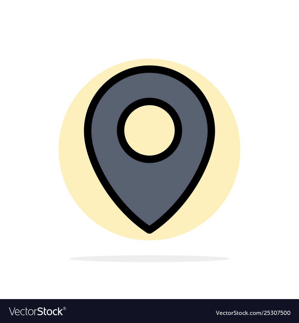 Lo0cation map pin abstract circle background flat