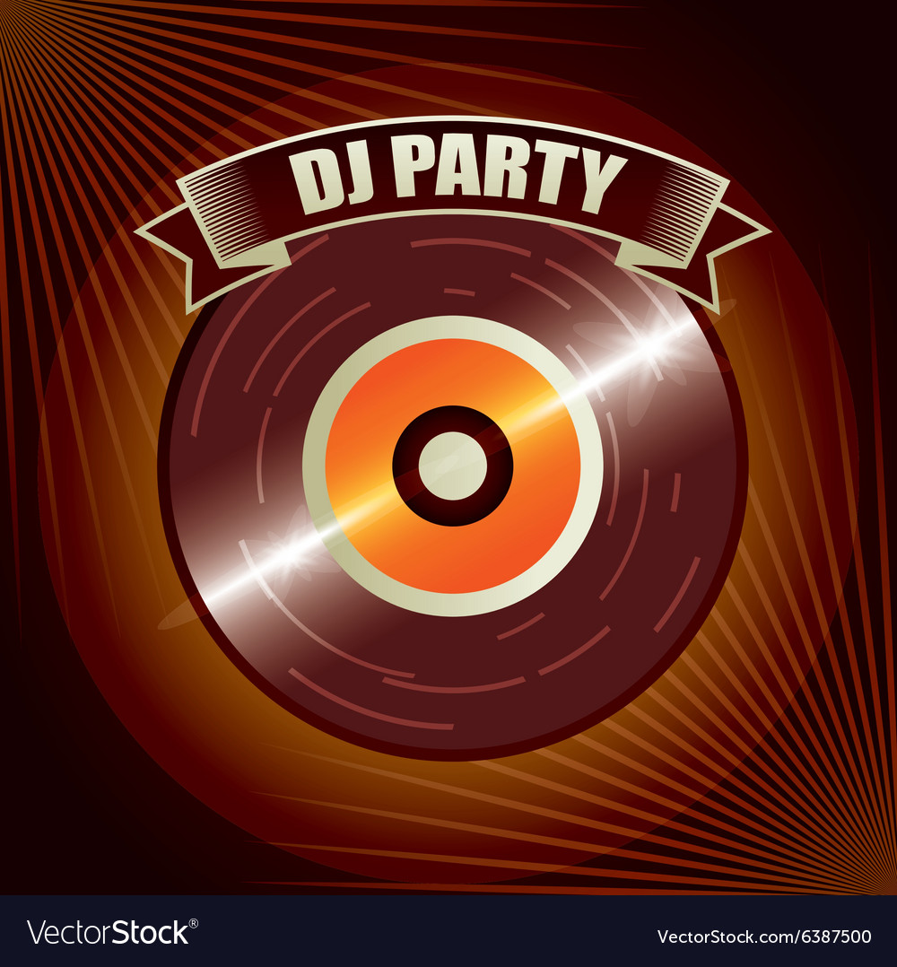 Music dj party theme Royalty Free Vector Image