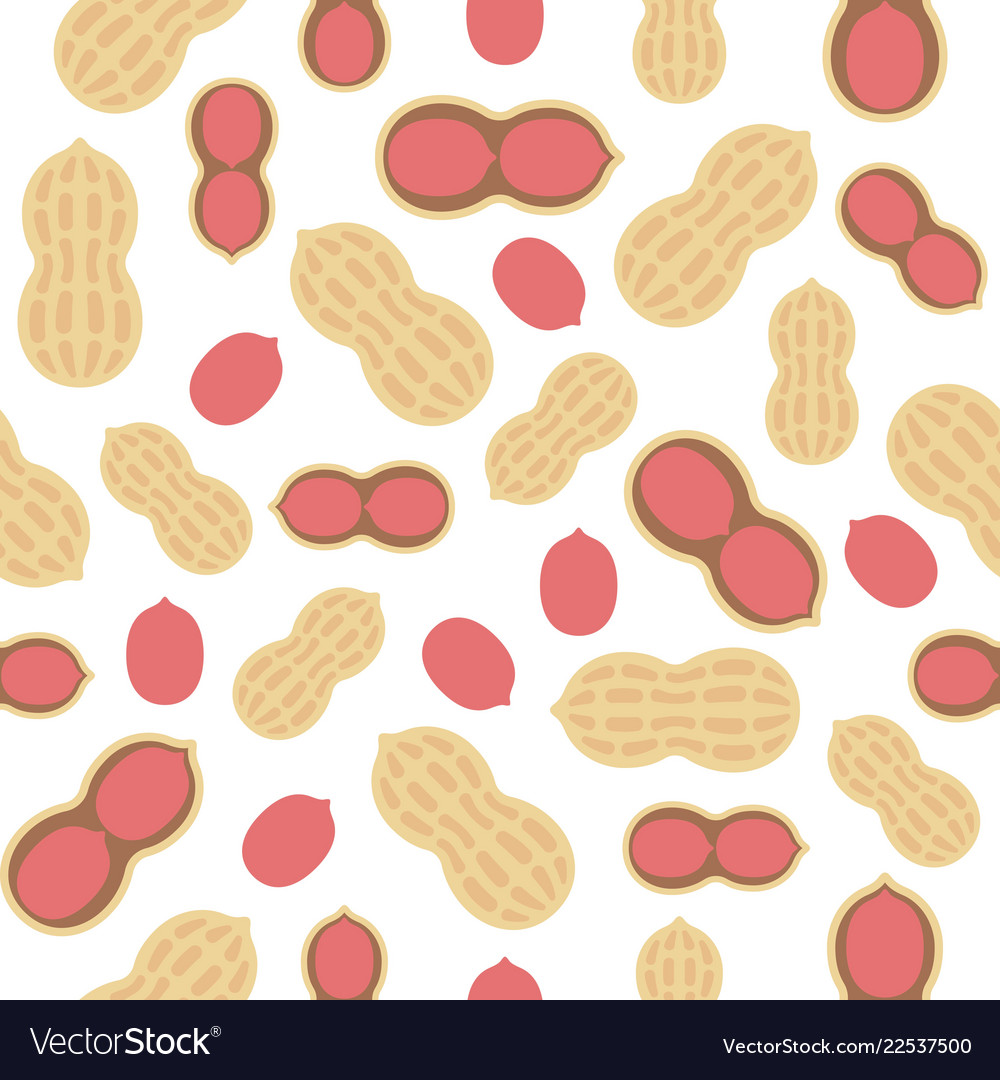 Peanut Seamless Pattern - Nut Texture