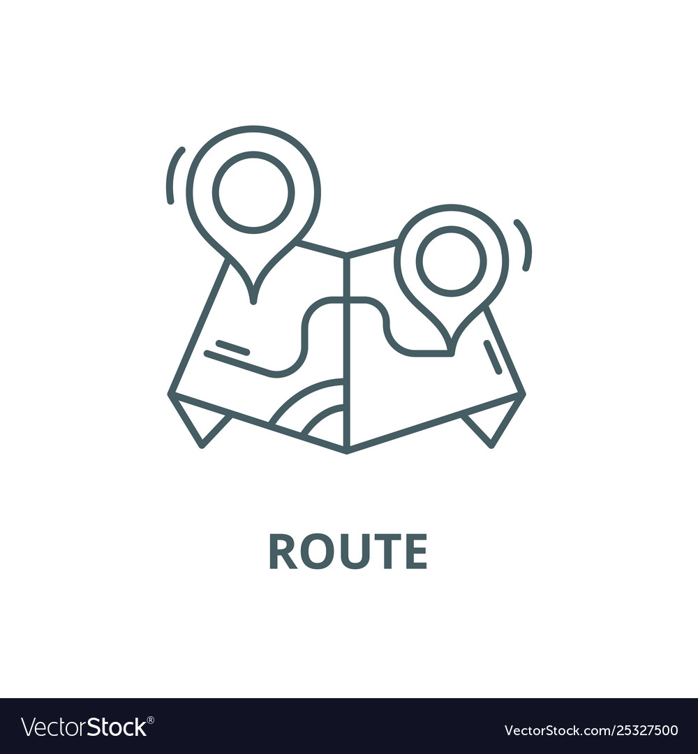 Route Line Icon - Navigation