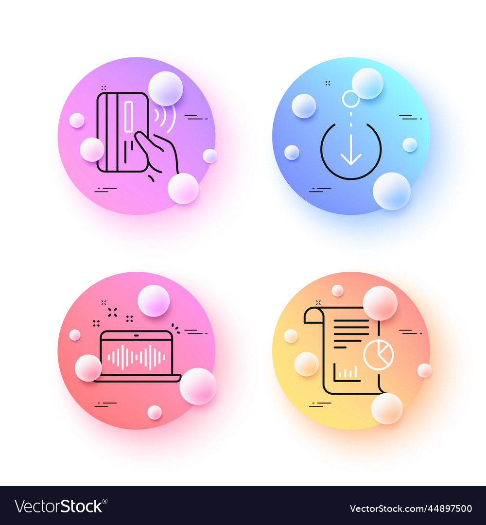 Scroll down report and contactless payment vector image Scroll down report and contactless payment