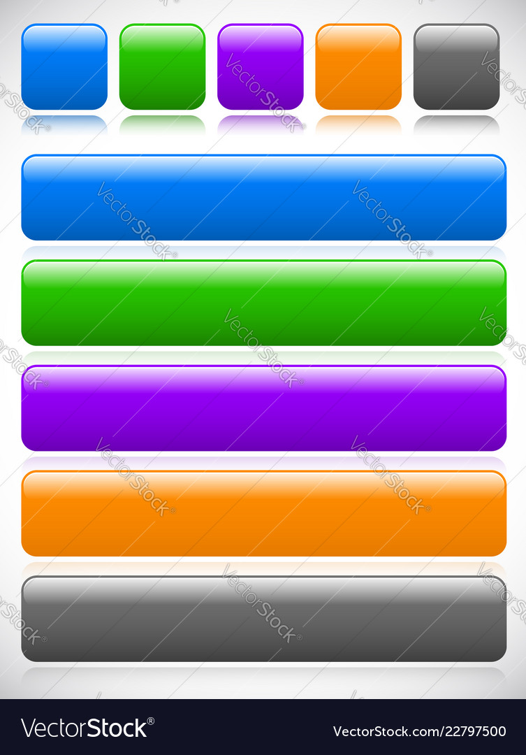 Set of button banner backgrounds w empty space vector image Set of button banner backgrounds w empty space