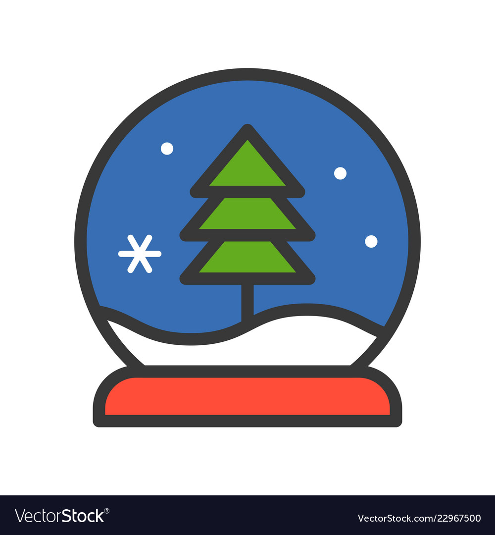 Schneekugel mit Weihnachtsbaum