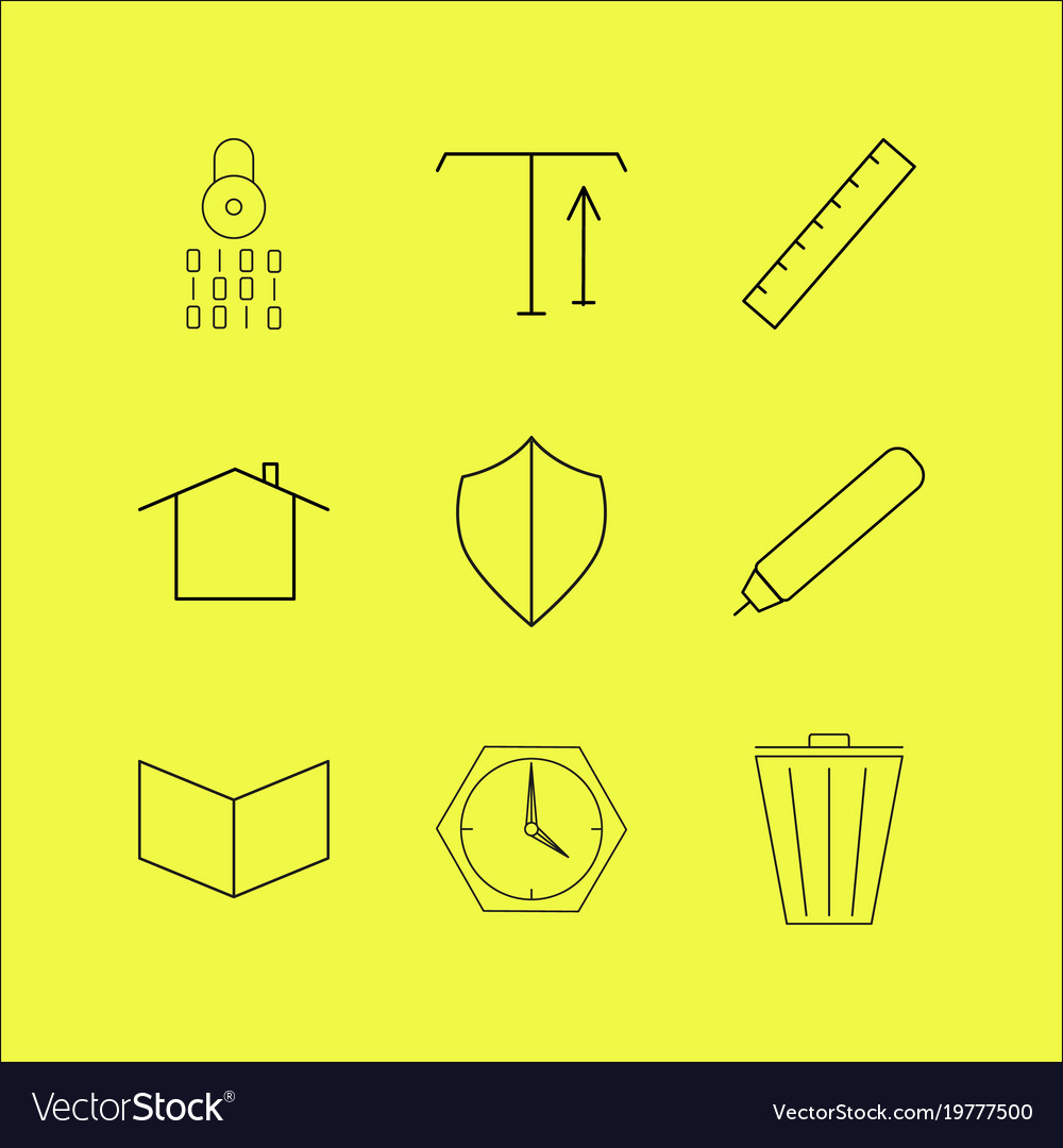 Web linear icon set simple outline icons