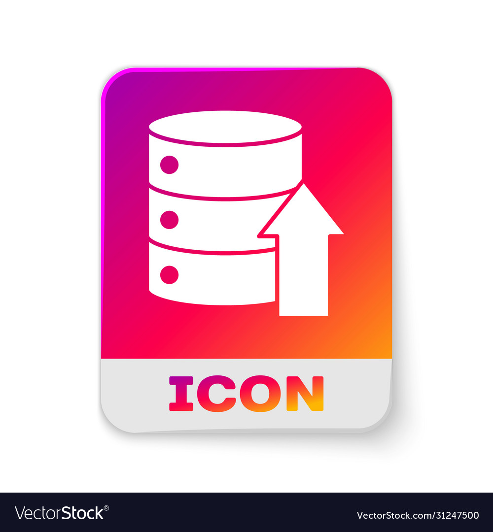 White Server Daten Web Hosting-Symbol isoliert vector image White Server Daten Web Hosting-Symbol isoliert