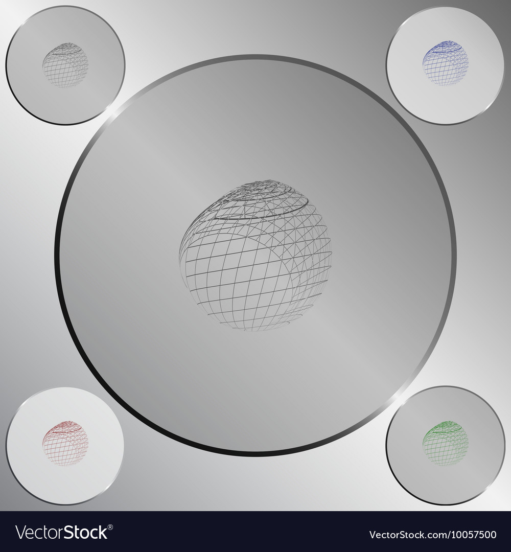 Wire-frame design element sphere