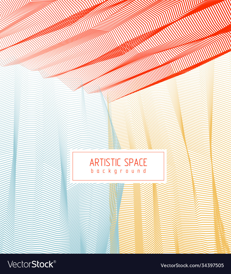 Abstract artistic background for design linear 3d vector image Abstract artistic background for design linear 3d