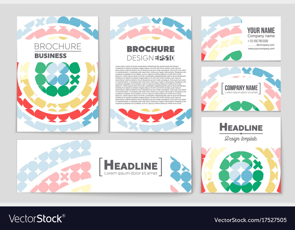 Abstract layout background set for art