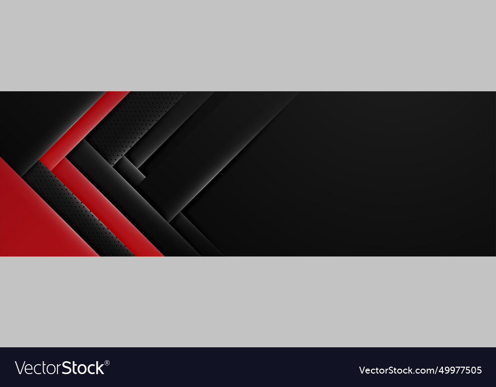 Abstrakt rote und schwarze Banner Vector Image Abstrakt rote und schwarze Banner