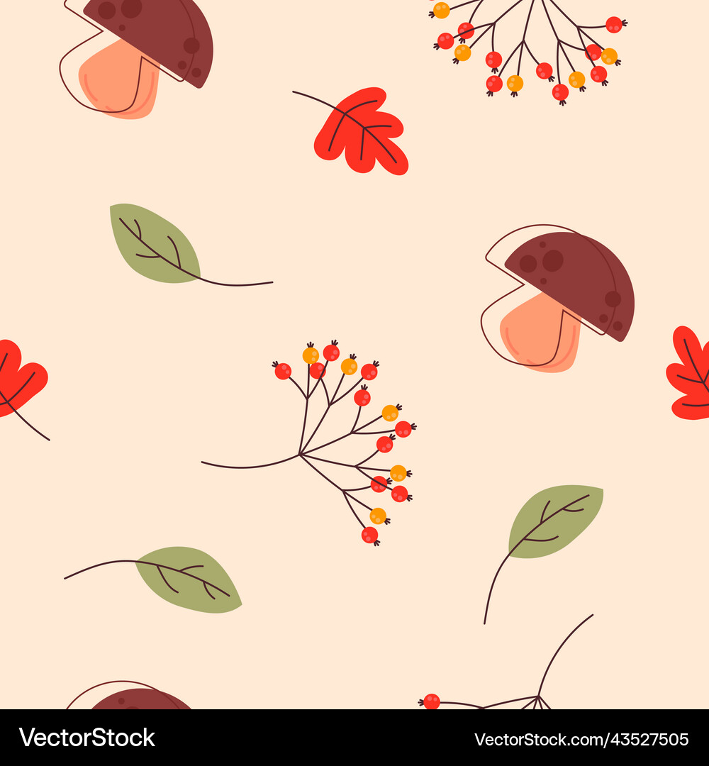 Autumn seamless pattern Royalty Free Vector Image